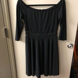 City Triangle off the shoulder black dress